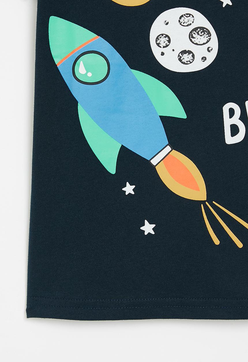 Pop Candy - Boys space tee - navy