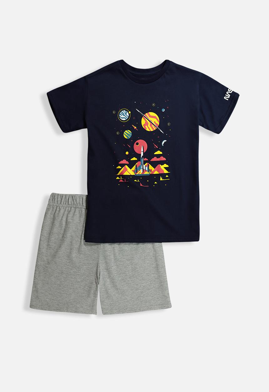 Superbalist - NASA summer pj set - navy & grey
