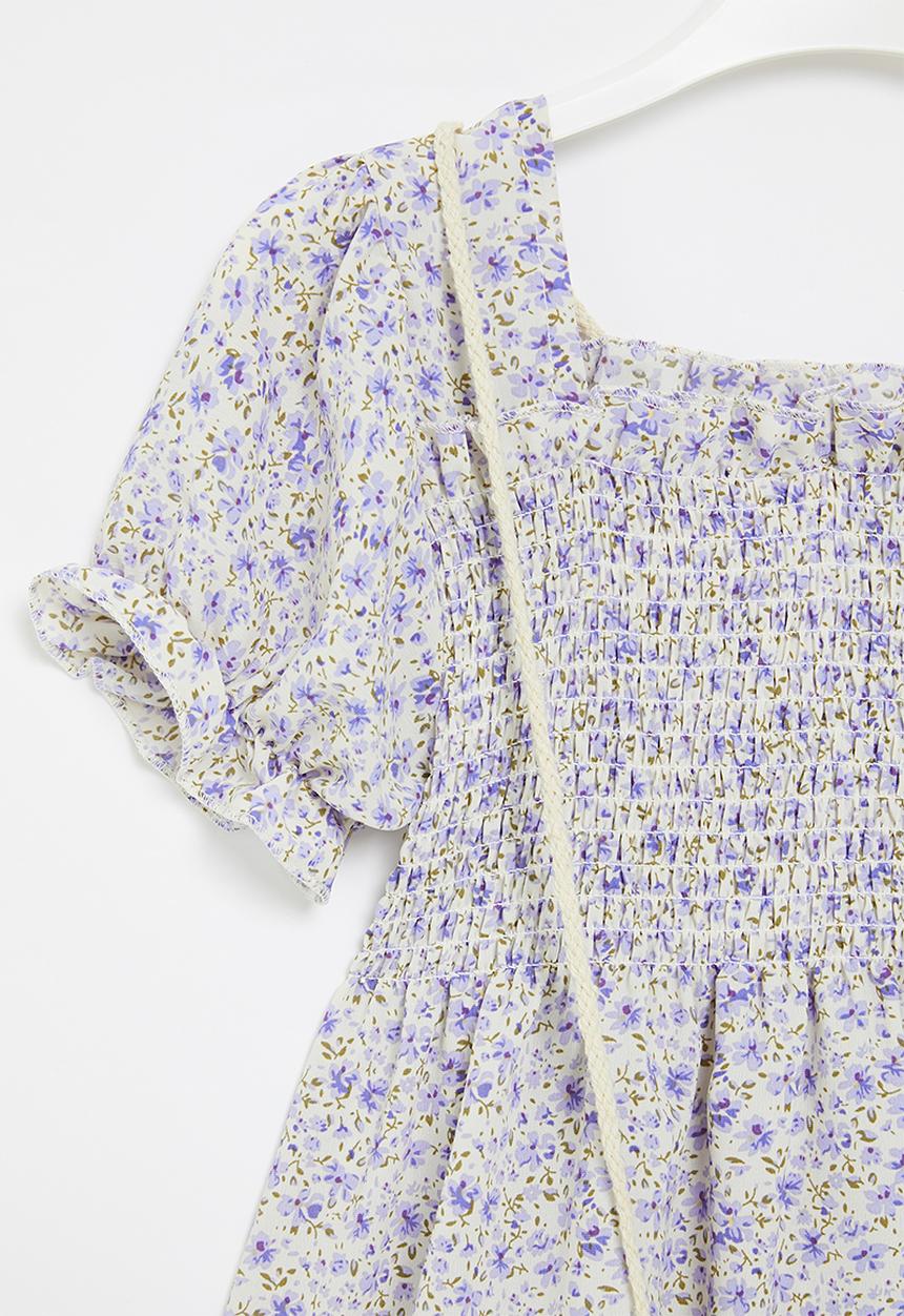Pop Candy - Puff sleeve dress - blue