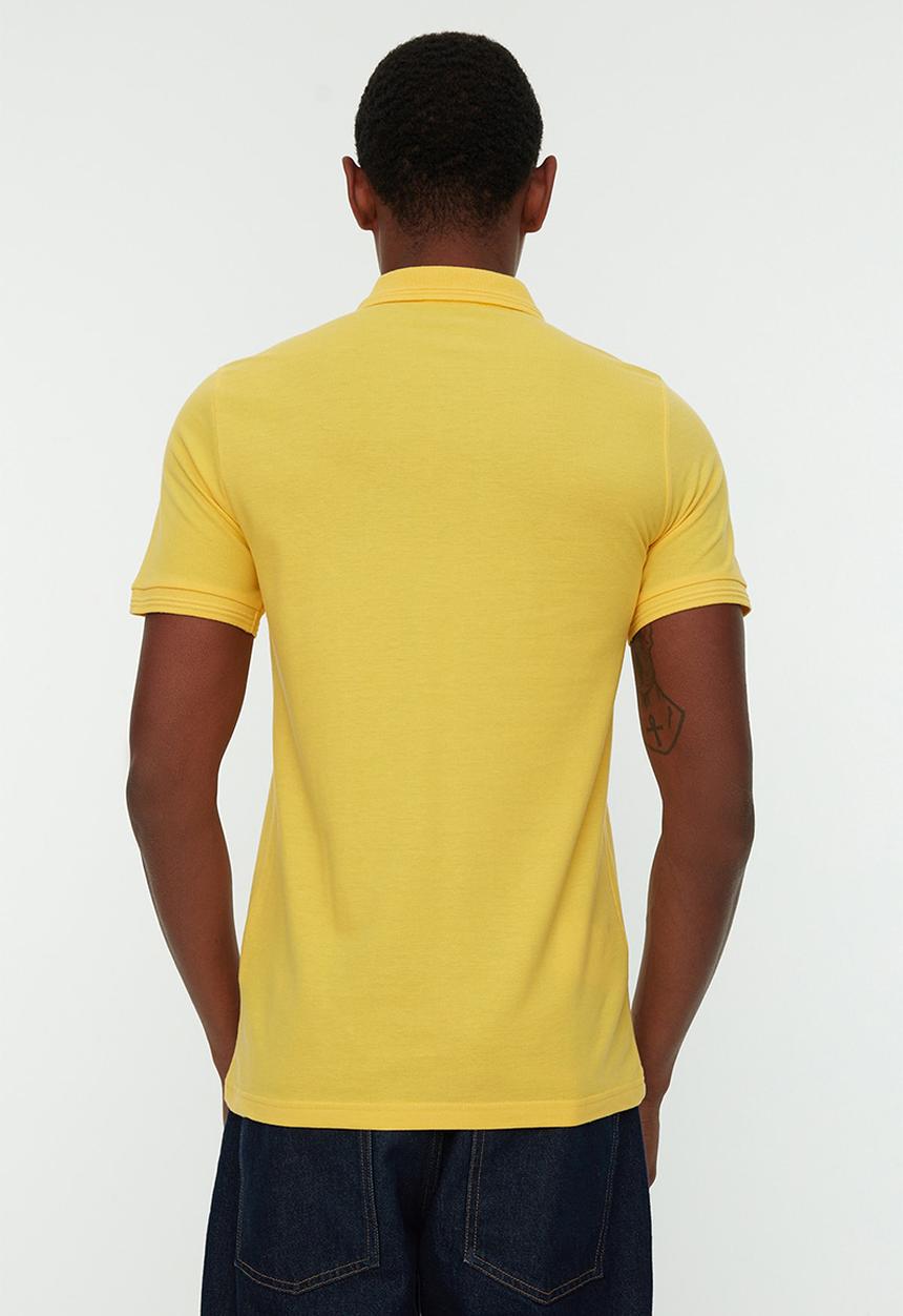 Trendyol - Steve slim fit short sleeve golfer - yellow