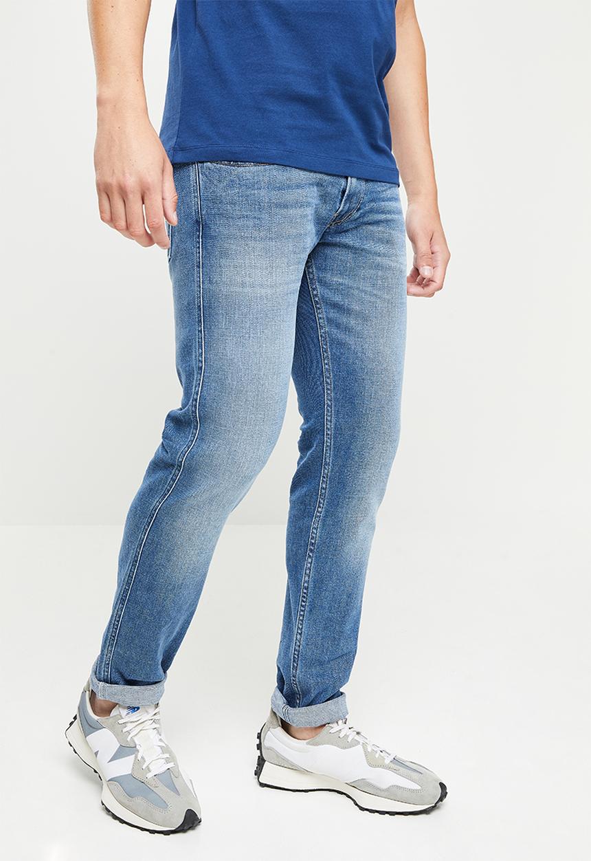 Replay - Anbass slim fit 11.5 oz deep blue indigo stretch denim - blue