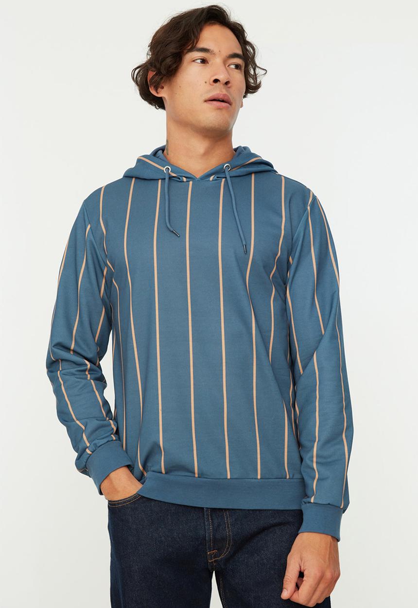 Trendyol - Max vert stripe hoodie - navy