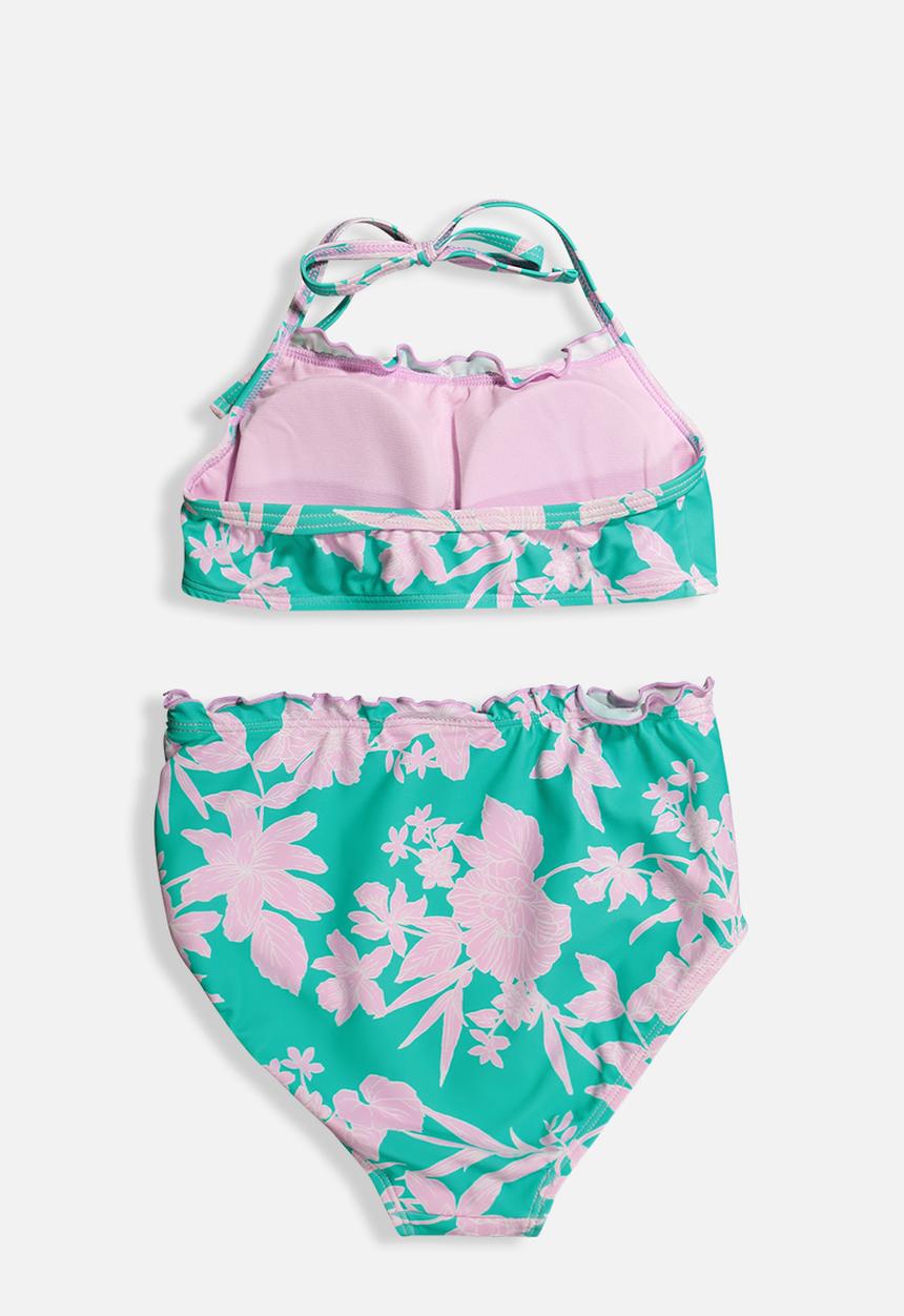 Rebel Republic - Girls 2 piece bikini set - aqua & pink