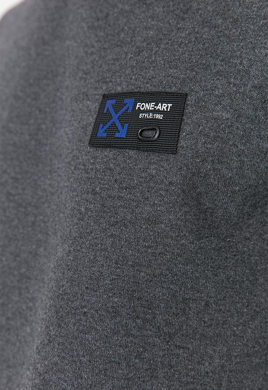 Trendyol - Printed sweatsuit - anthracite