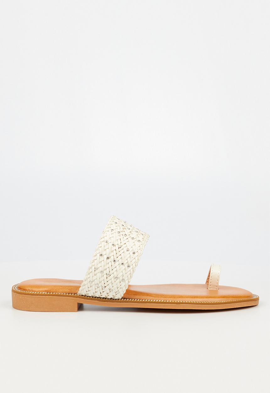 Miss Black - Murano11 toe post sandal - white