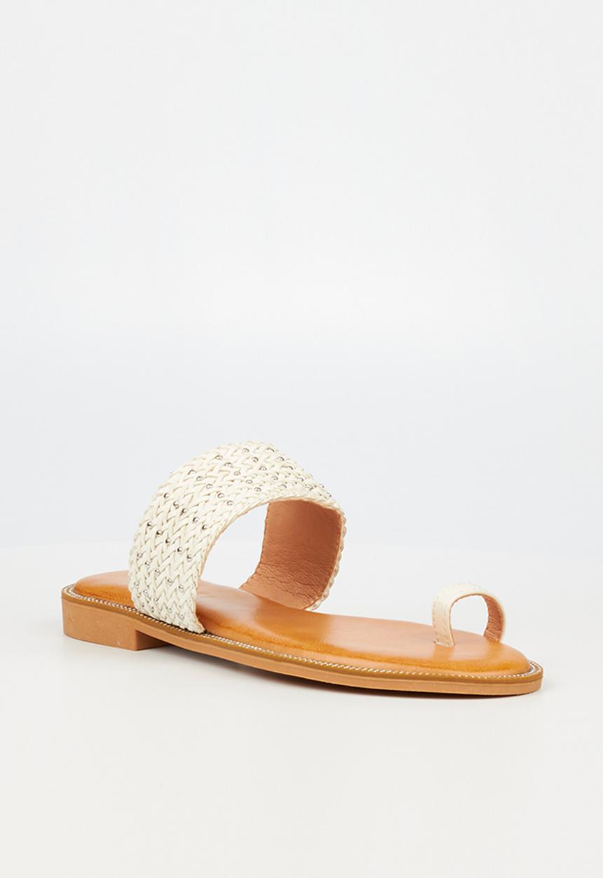 Miss Black - Murano11 toe post sandal - white