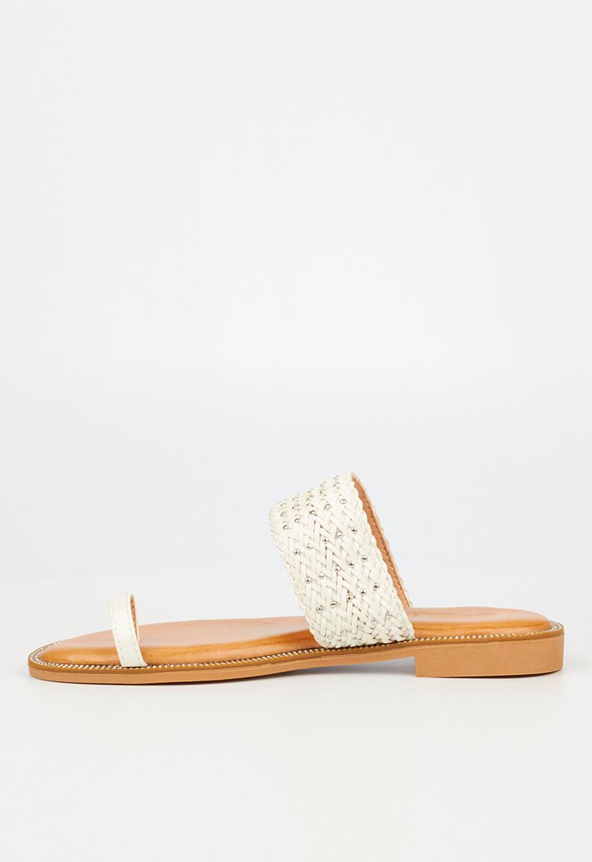 Miss Black - Murano11 toe post sandal - white