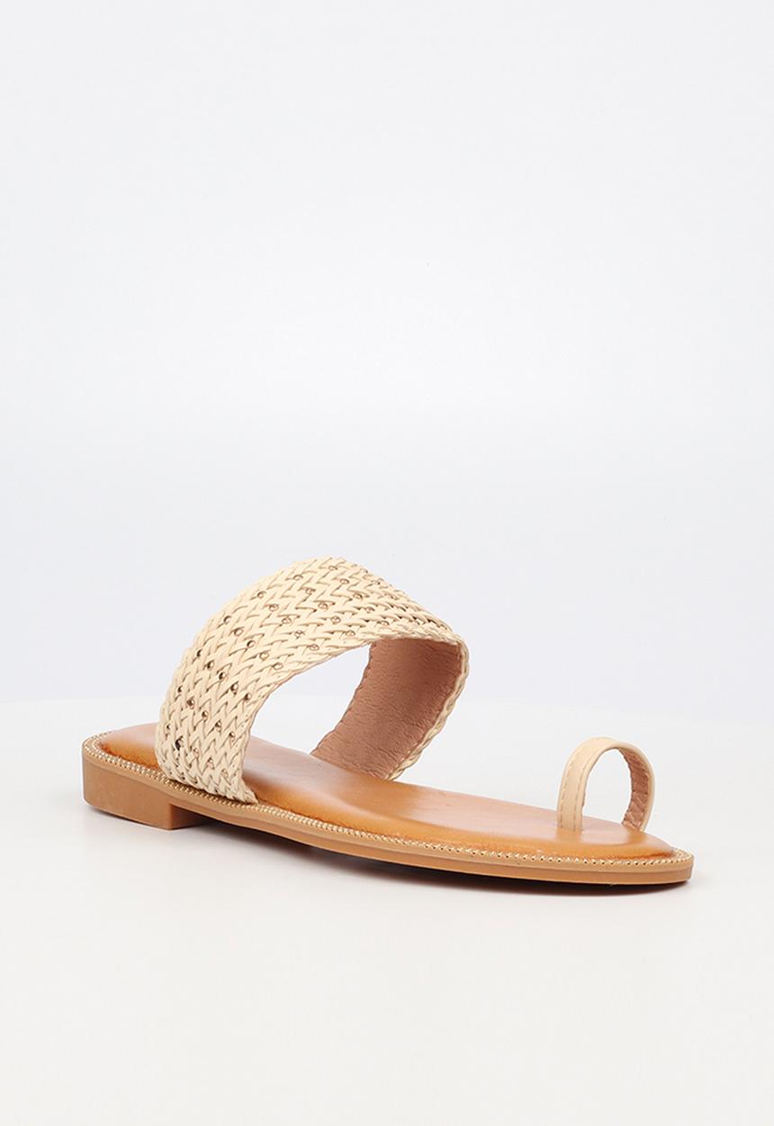 Miss Black - Murano11 toe post sandal - nude