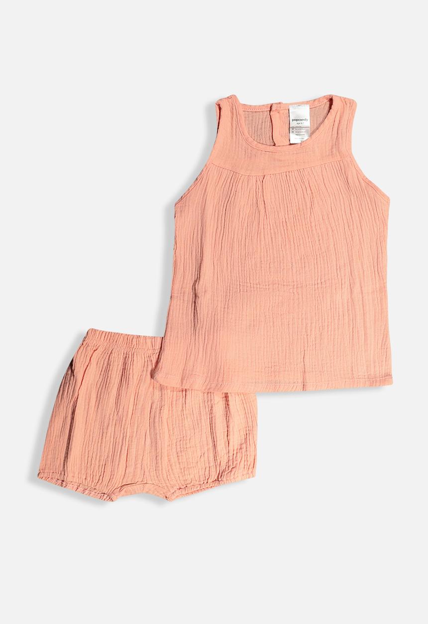 Pop Candy - Sleeveless top & shorts set - pink