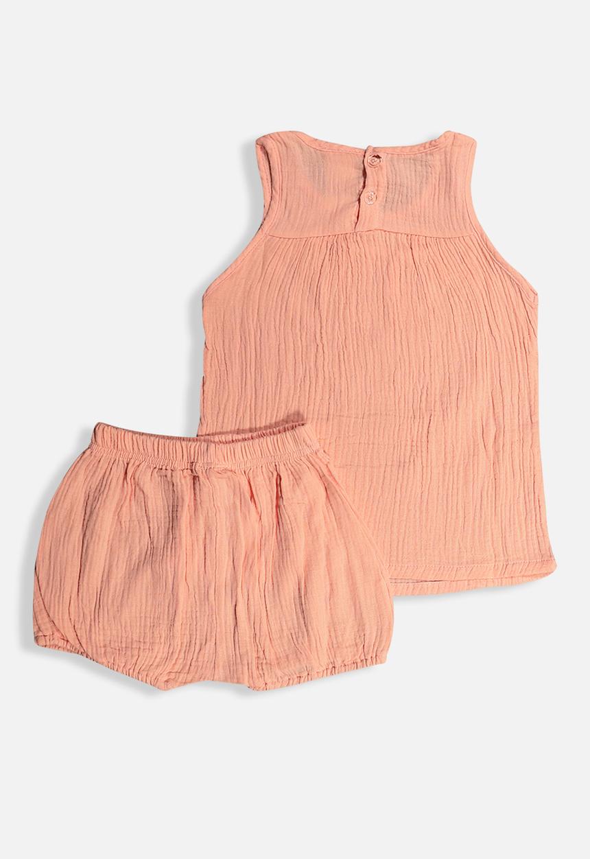 Pop Candy - Sleeveless top & shorts set - pink