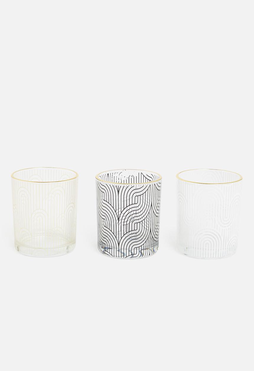 H&S - Telli tealight outdoor set of 3-multi