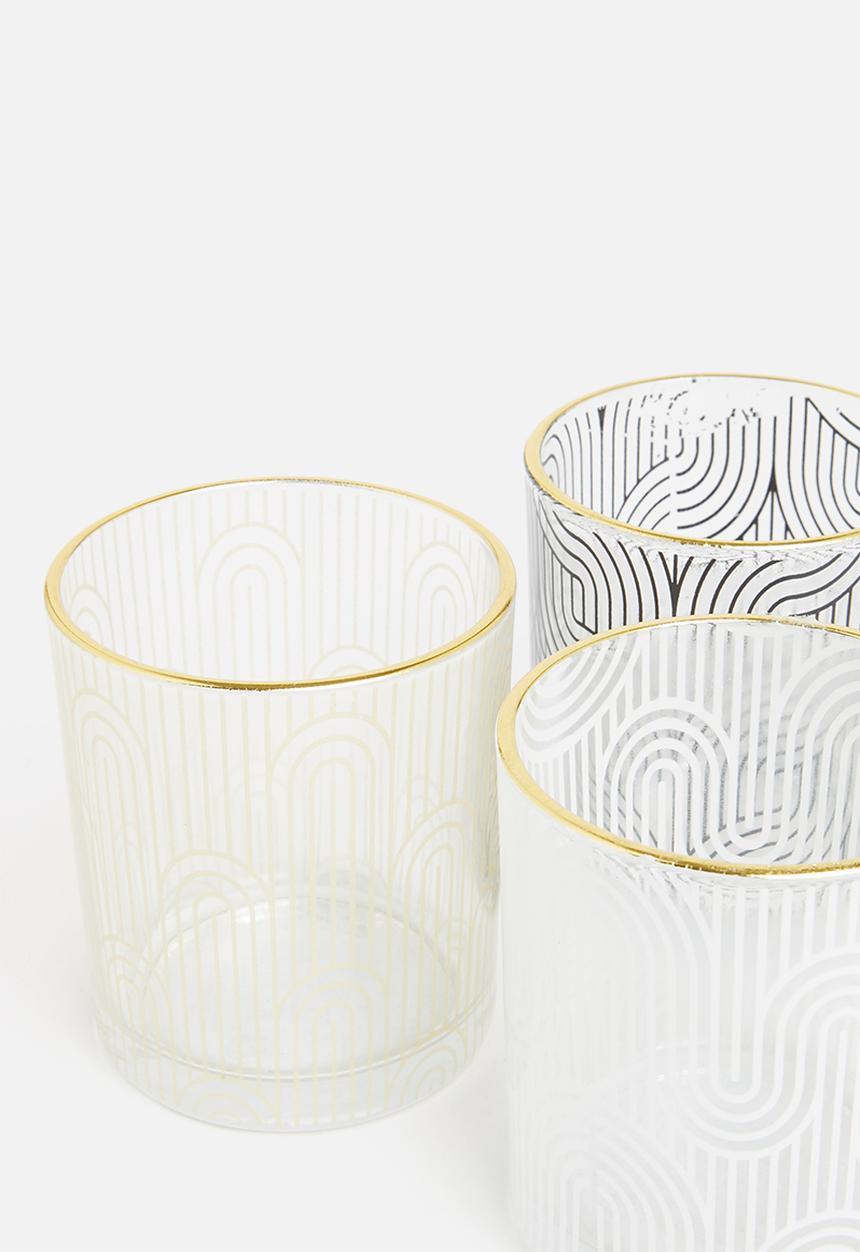 H&S - Telli tealight outdoor set of 3-multi