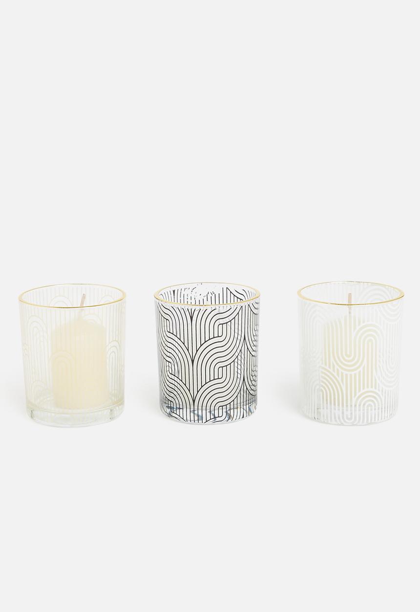 H&S - Telli tealight outdoor set of 3-multi
