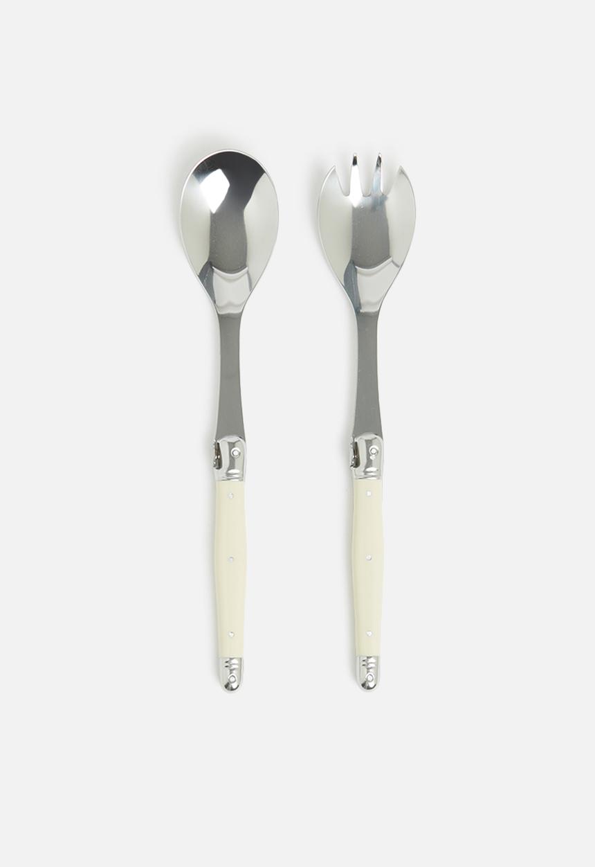 André Verdier - Laguiole salad servers 2 piece set - ivory