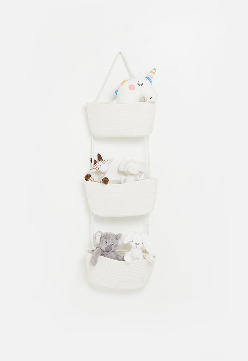 Sixth Floor - 3 tier rope hanging storage - white