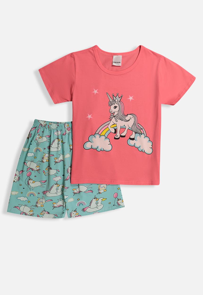 Pop Candy - Unicorn pj set - pink/blue