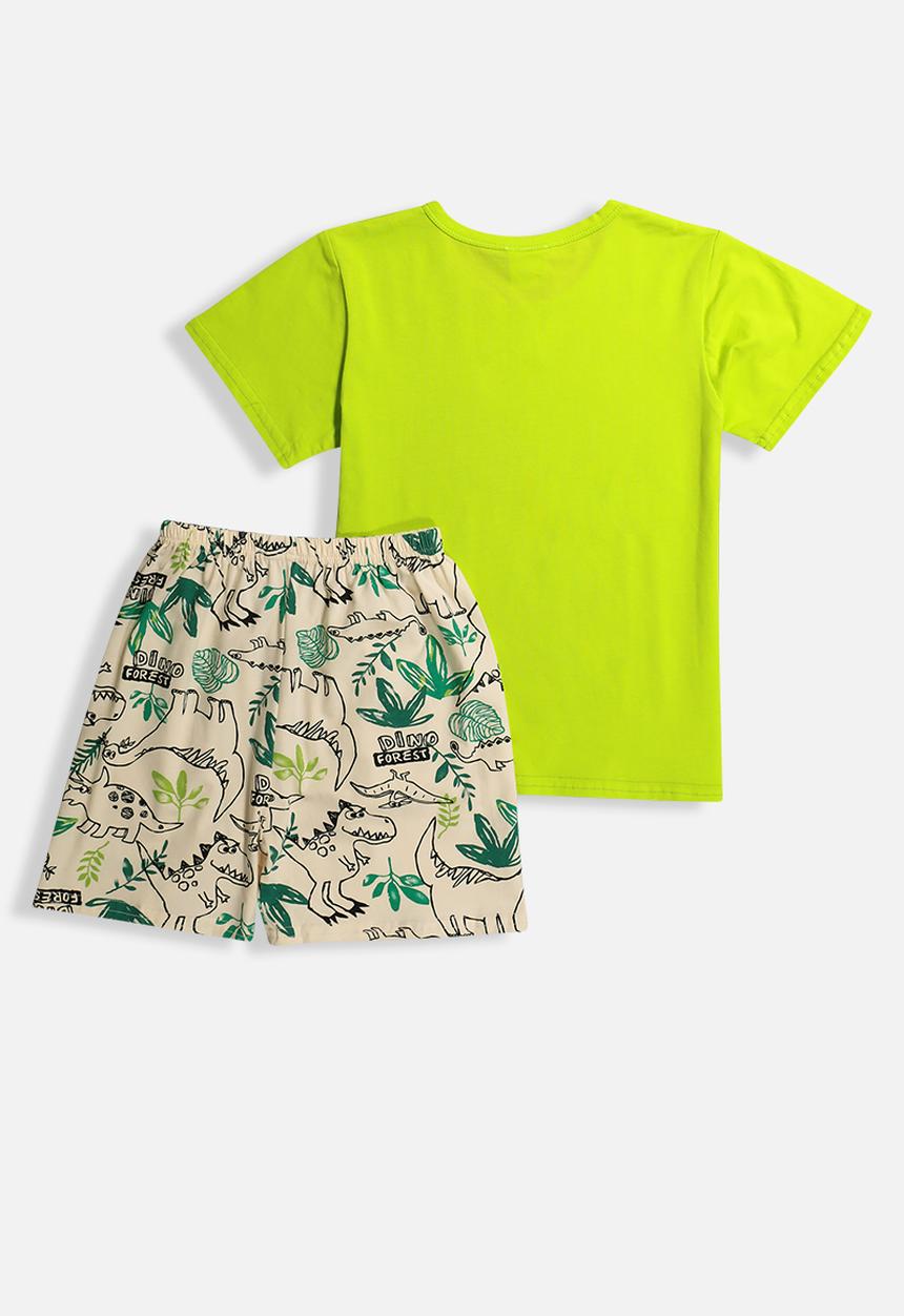 Pop Candy - Dino skater pj set - green