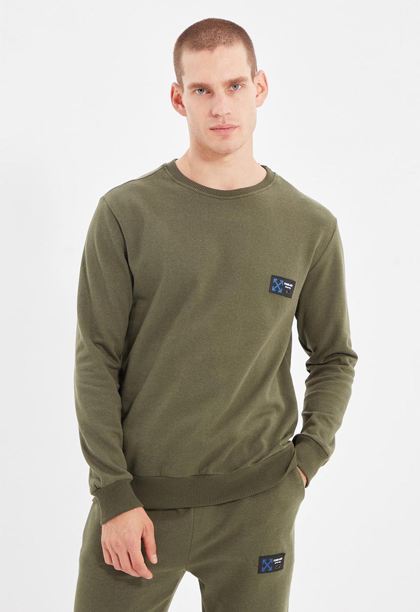 Trendyol - Printed sweatsuit - khaki