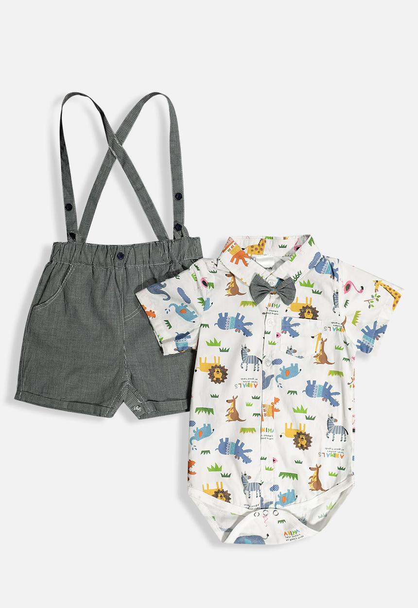 Pop Candy - Baby shirt & short set - multi