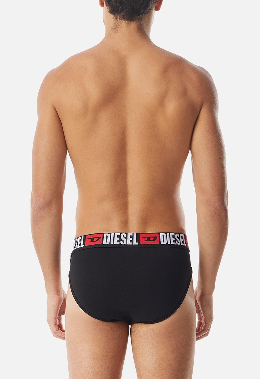 Diesel  - Umbr-andre three pack briefs - black, grey & white