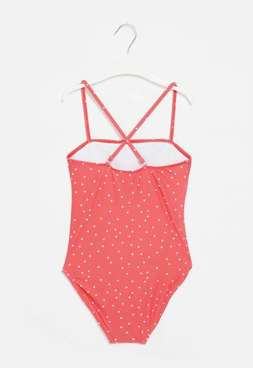 Pop Candy - Girls polka dot one piece bikini - dark pink
