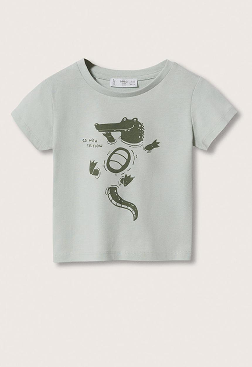 MANGO - T-shirt water - mint green