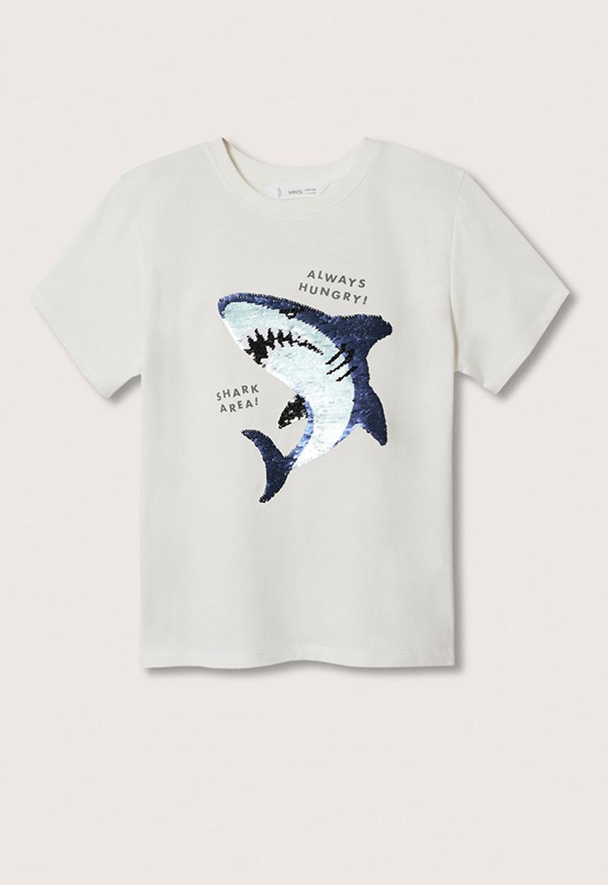 MANGO - T-shirt lente - white