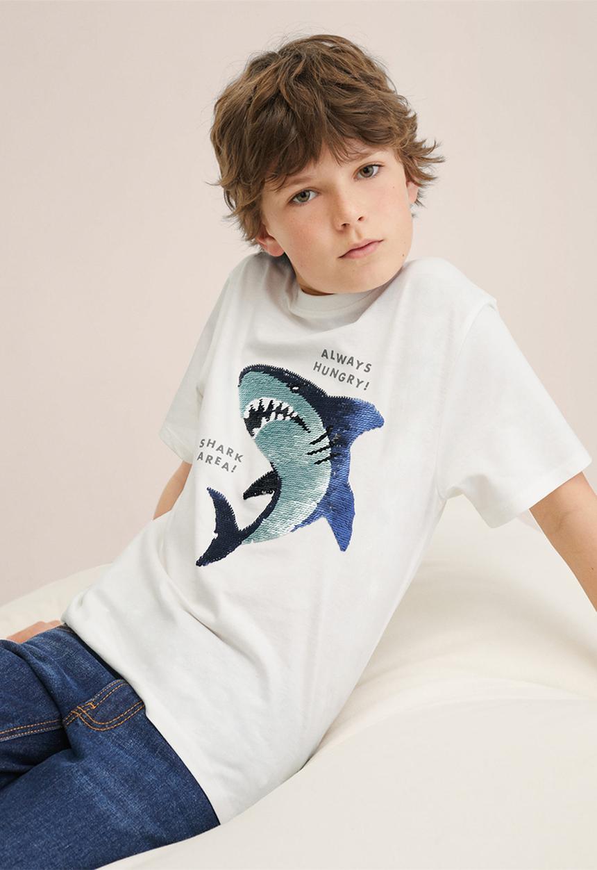 MANGO - T-shirt lente - white