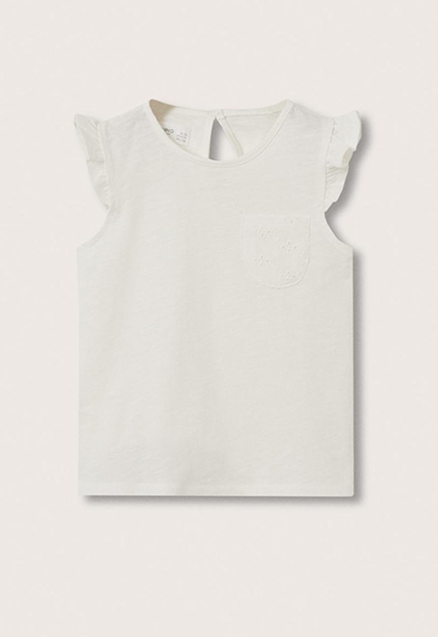 MANGO - T-shirt sol - white