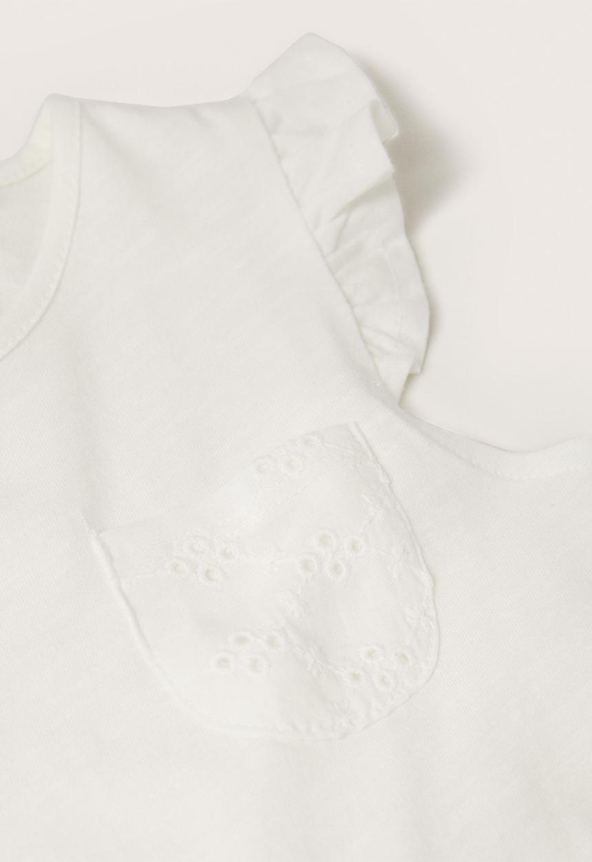 MANGO - T-shirt sol - white