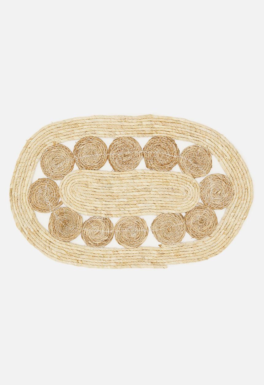 H&S - Oval willow rug - natural