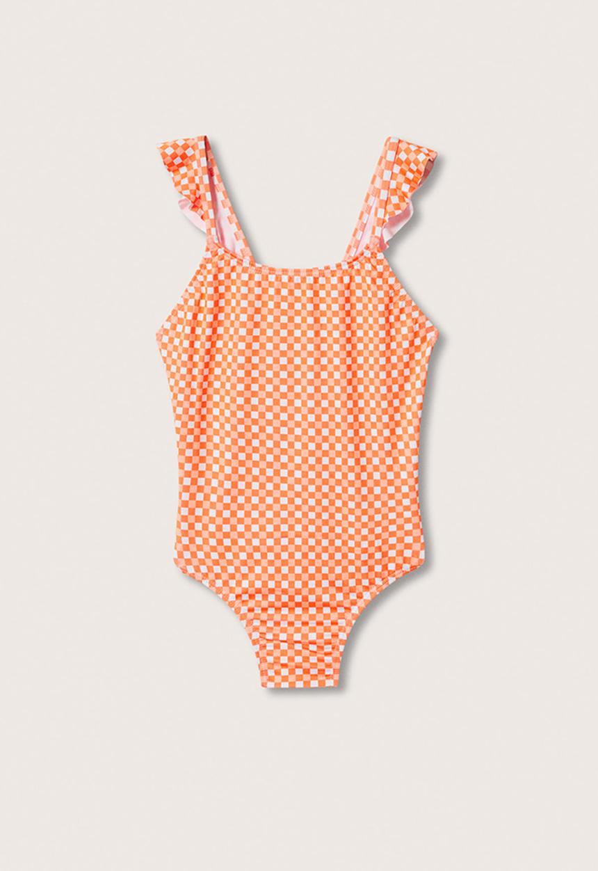 MANGO - Swimsuit checks - orange