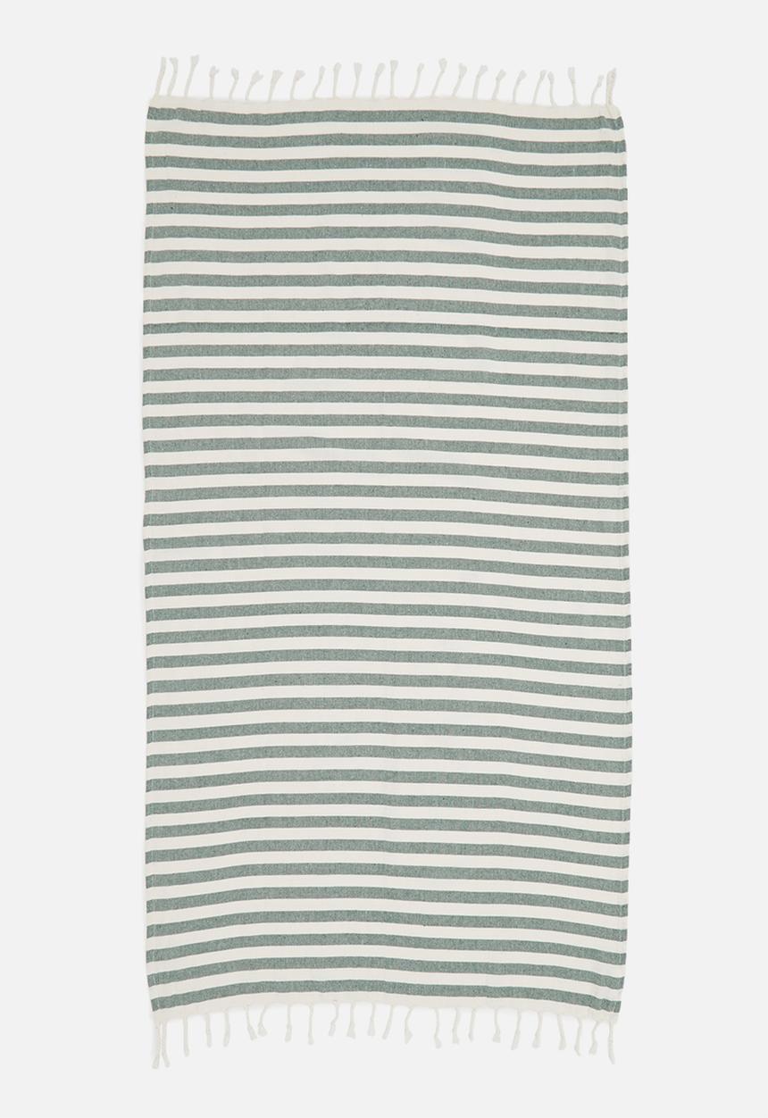 H&S - Striped hammam towel - green