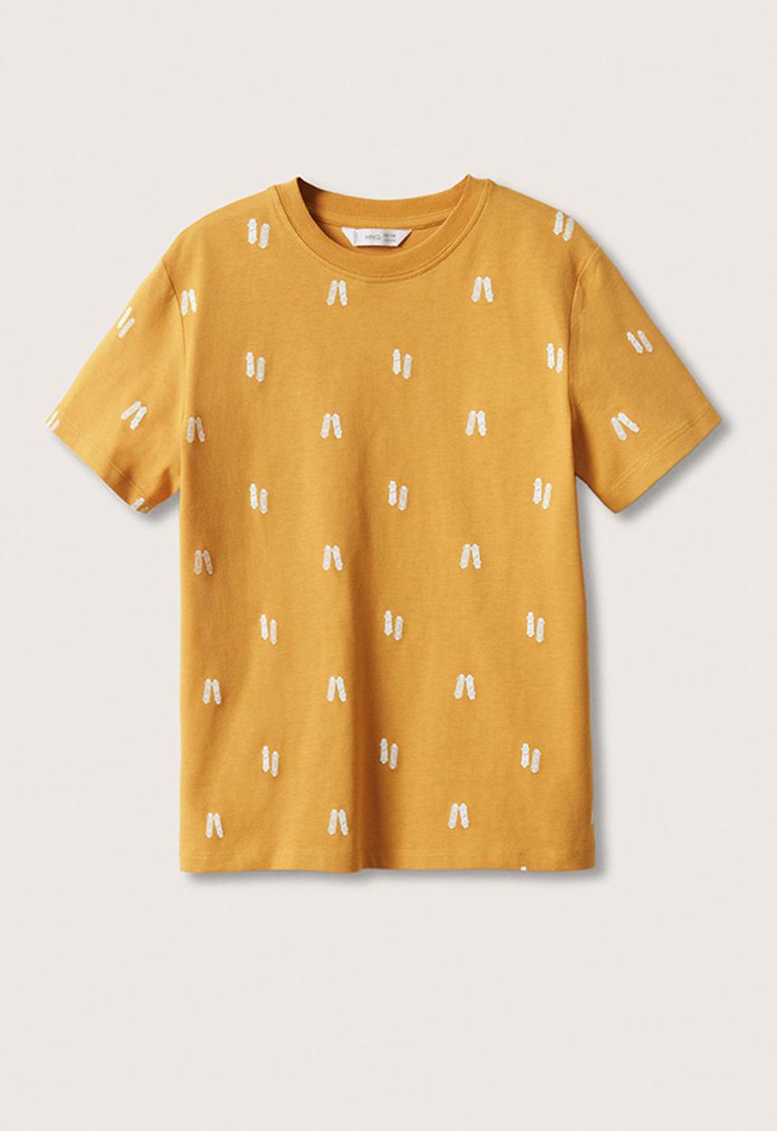MANGO - T-shirt stamp2 - yellow