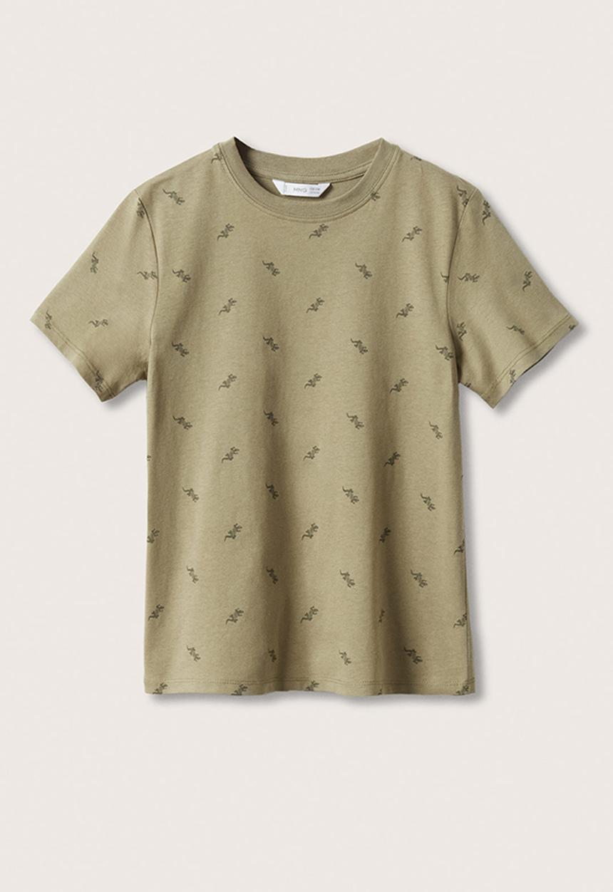 MANGO - T-shirt stamp2 - khaki