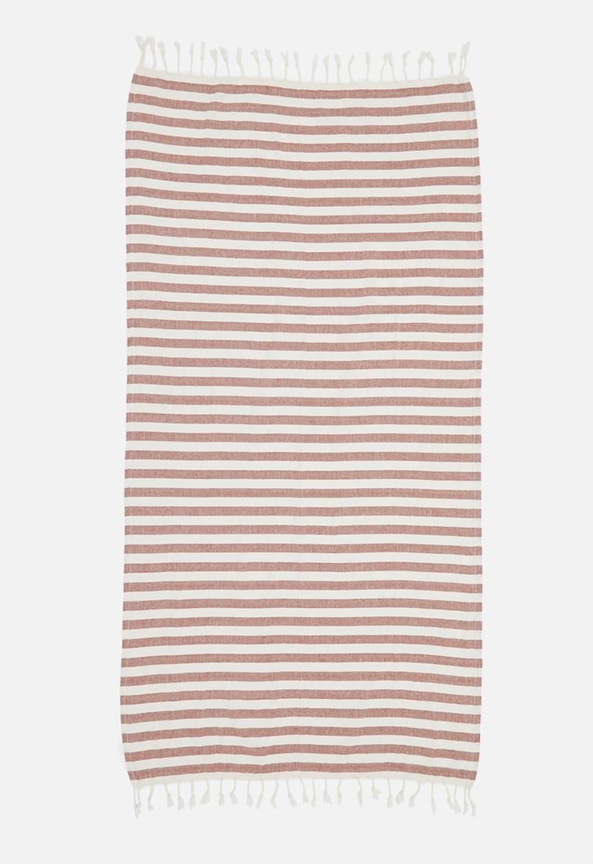 H&S - Striped hammam towel - red