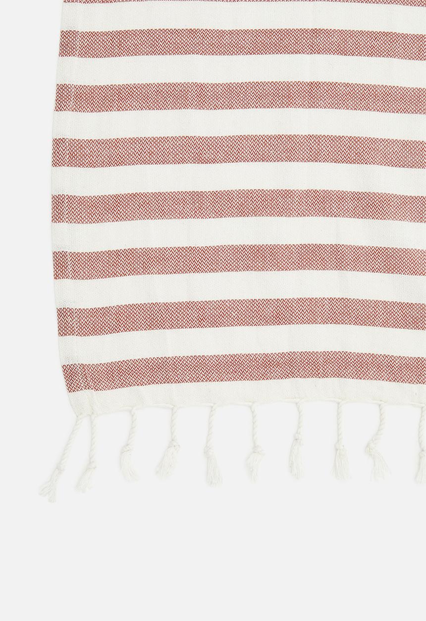 H&S - Striped hammam towel - red