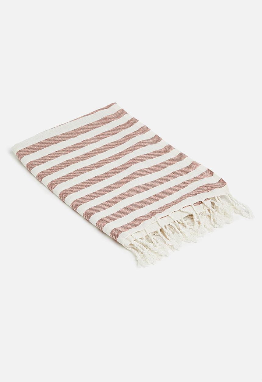 H&S - Striped hammam towel - red