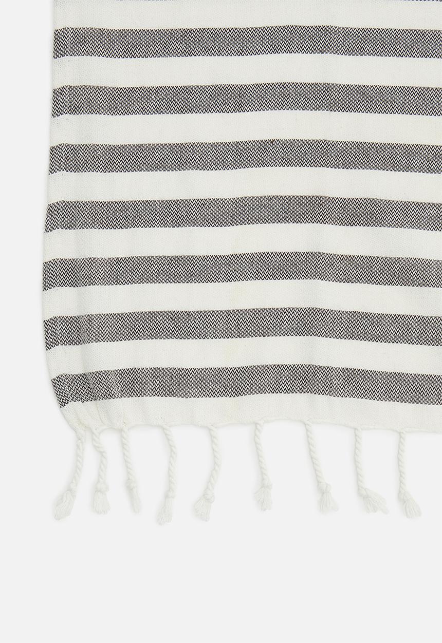 H&S - Striped hammam towel - grey