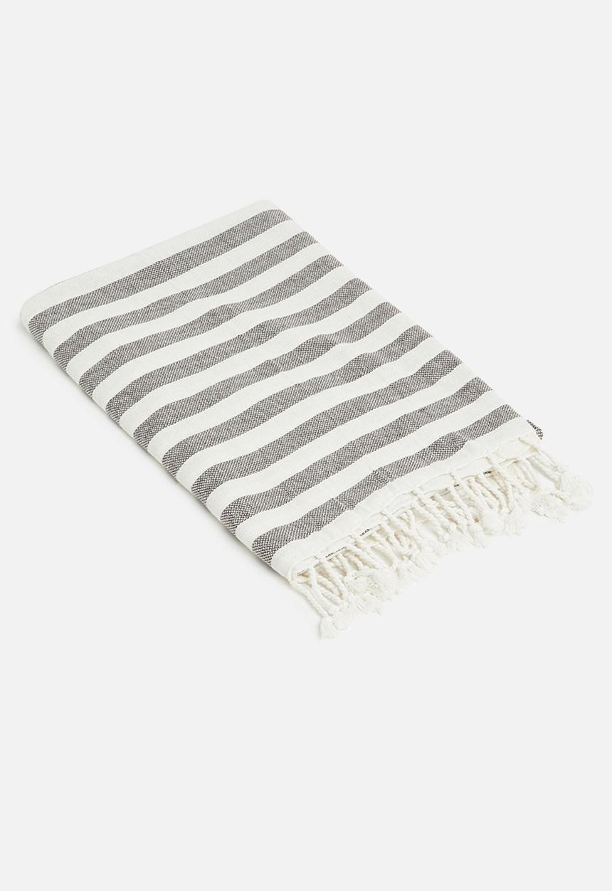 H&S - Striped hammam towel - grey