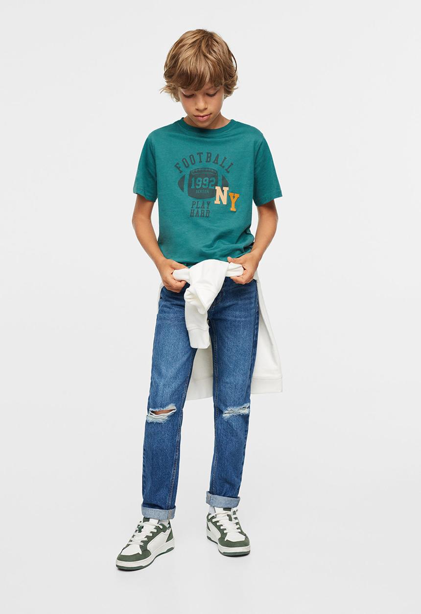 MANGO - T-shirt team - green