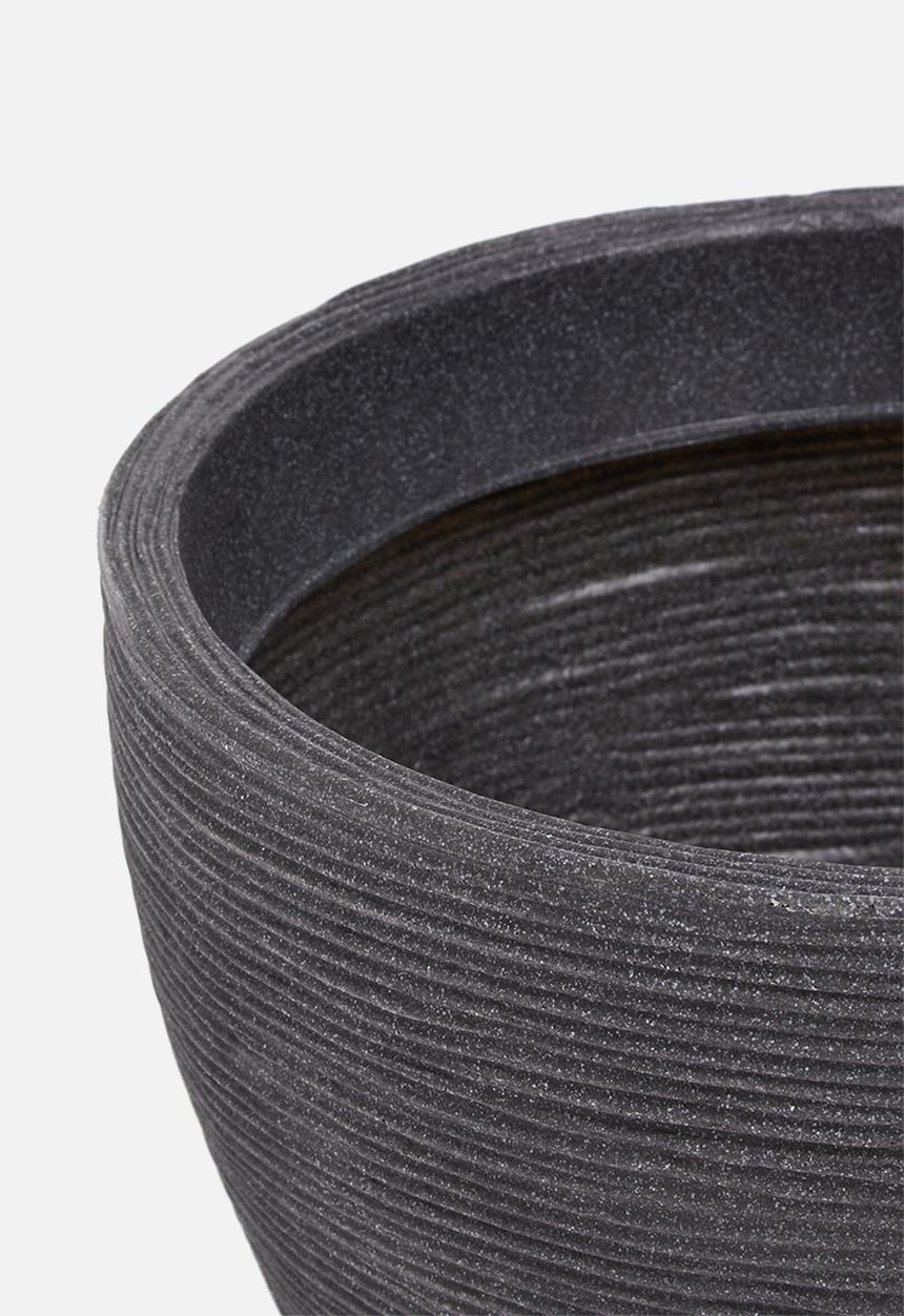 H&S - Ripple planter pot-black