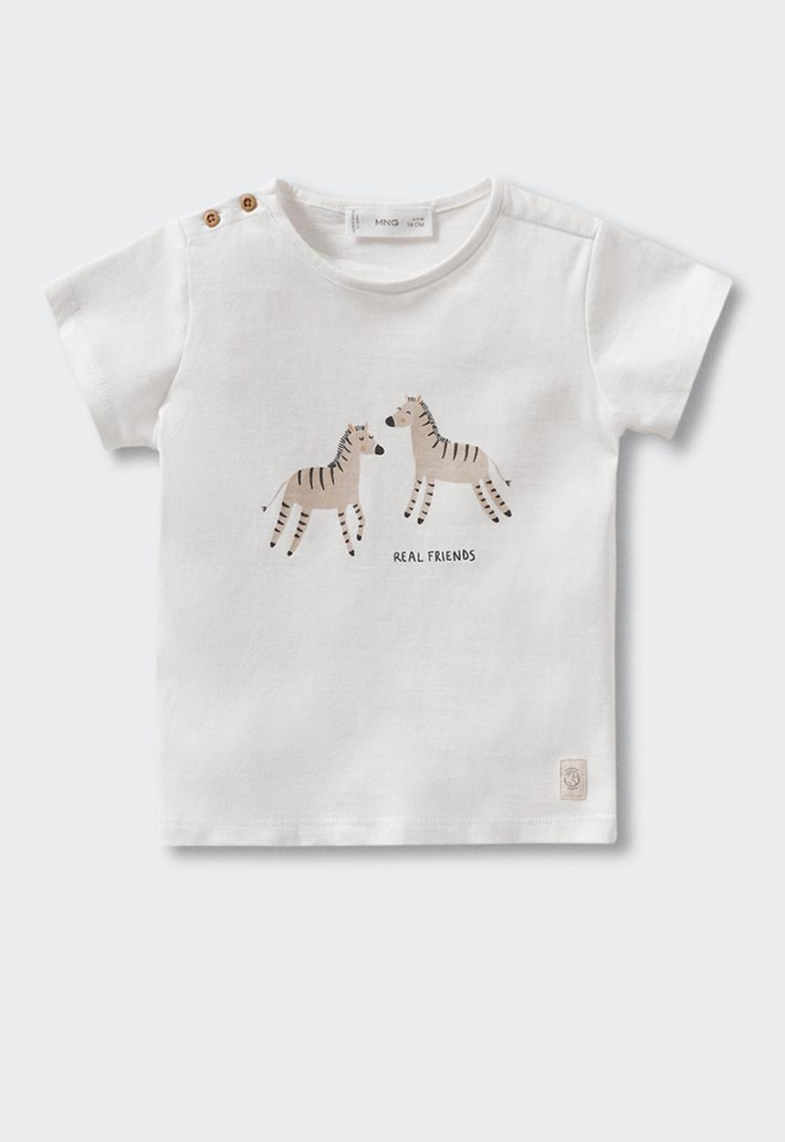 MANGO - T-shirt friends - off white