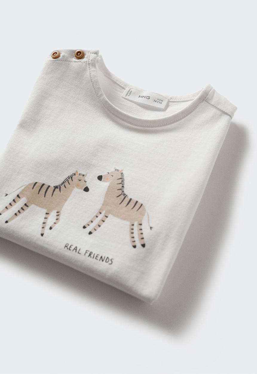MANGO - T-shirt friends - off white