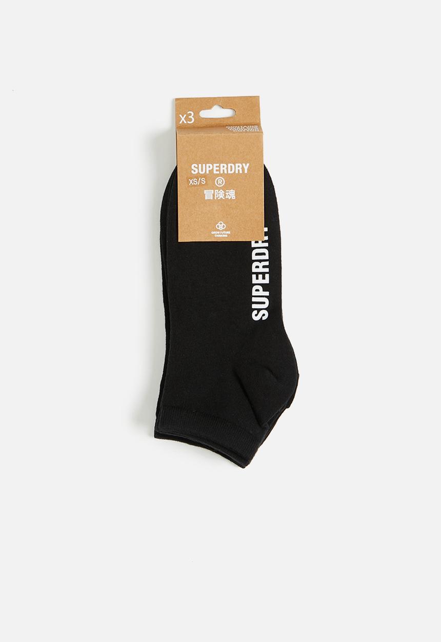 Superdry. - Trainer sock 3 pack - black
