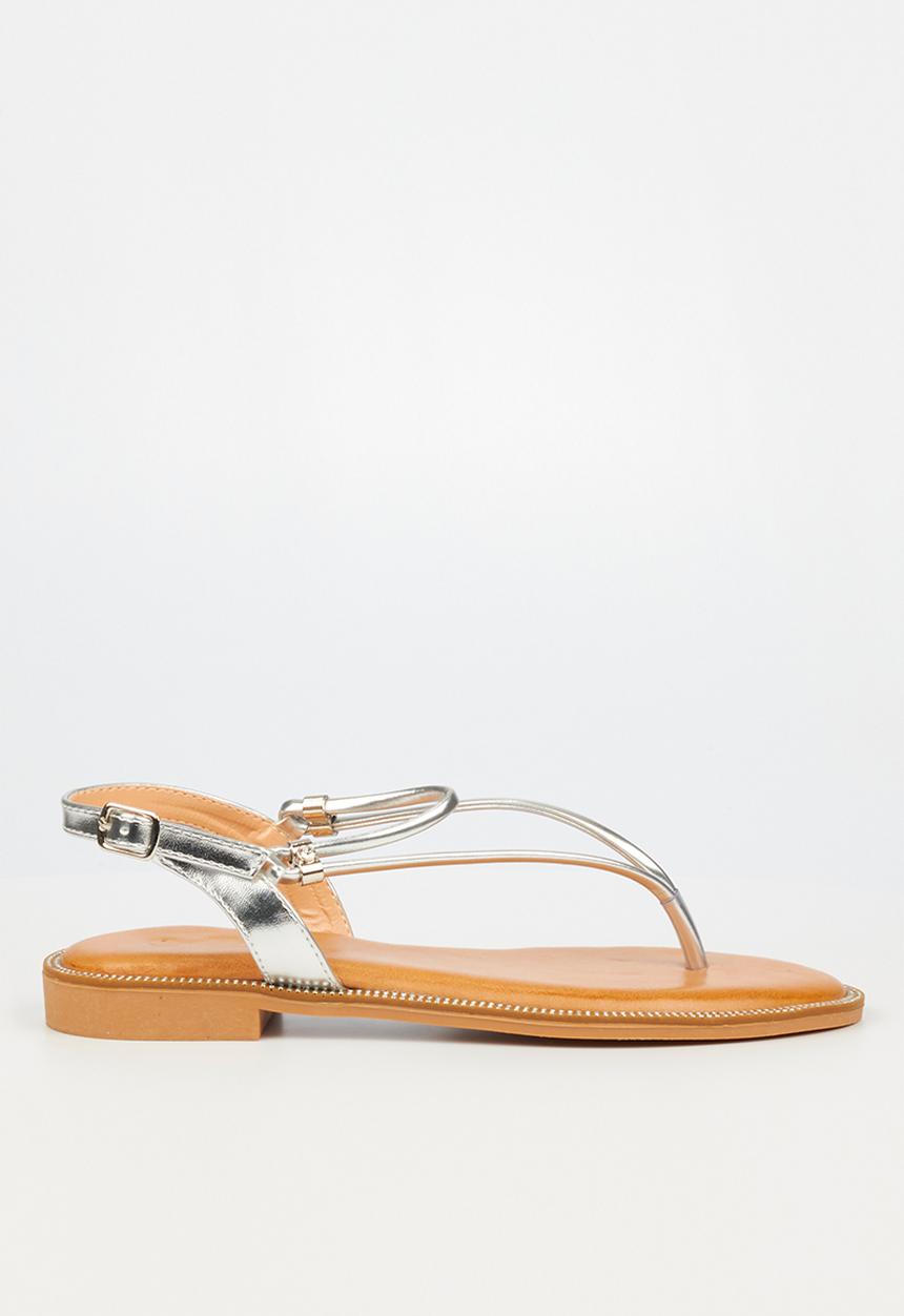 Miss Black - Murano7 slingback sandal - silver