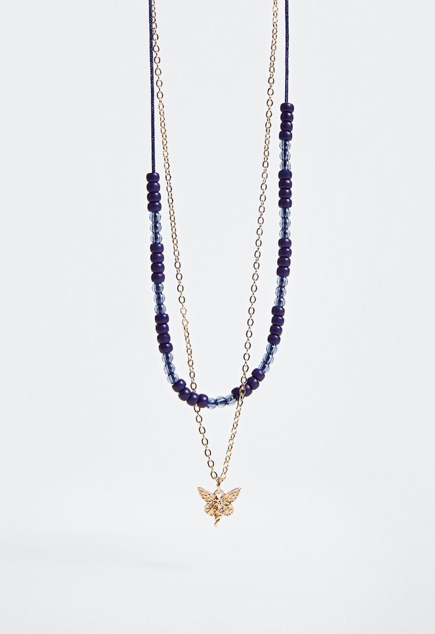 MANGO - Necklace maria - pink