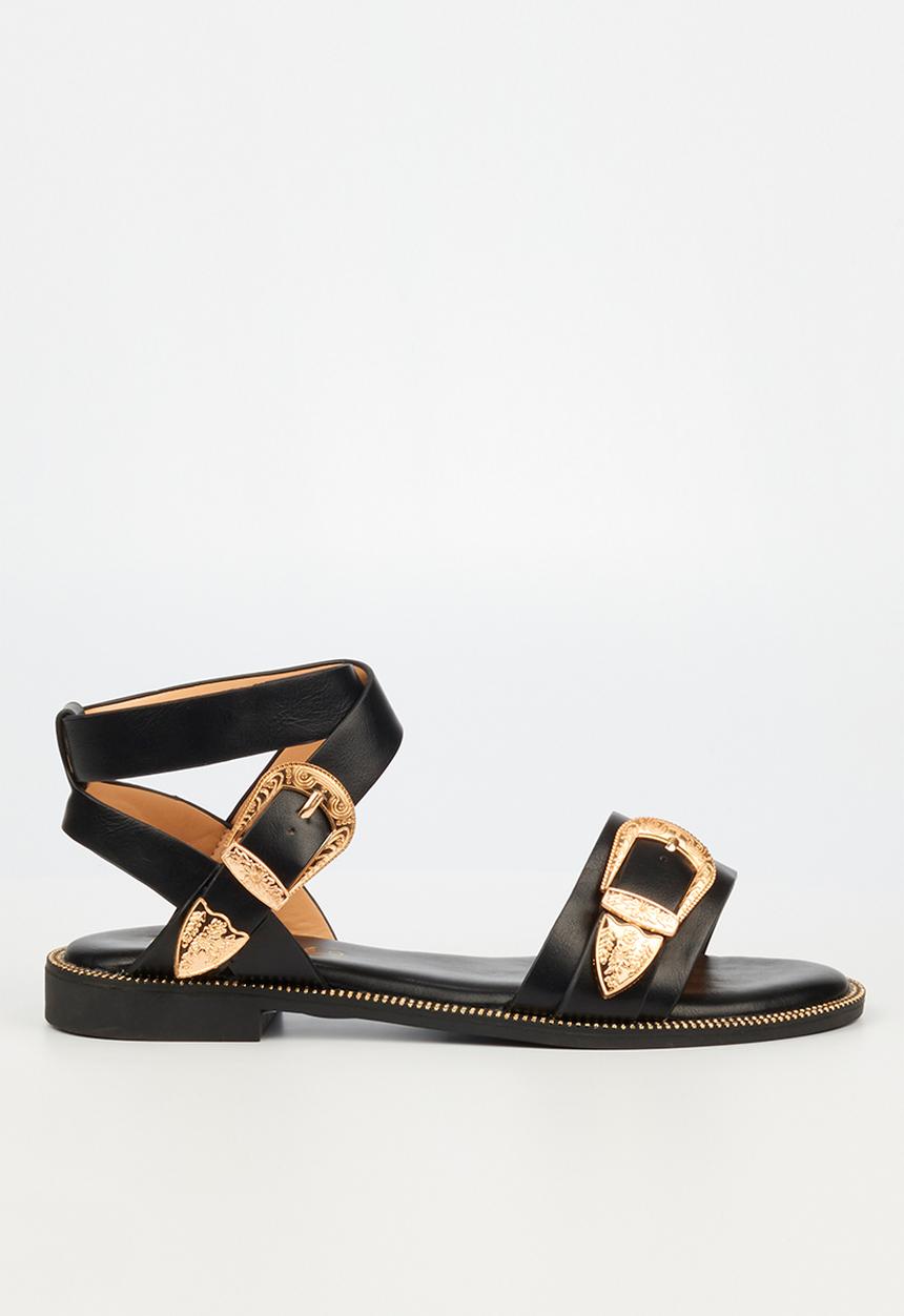 Miss Black - Murano9 ankle tie sandal - black
