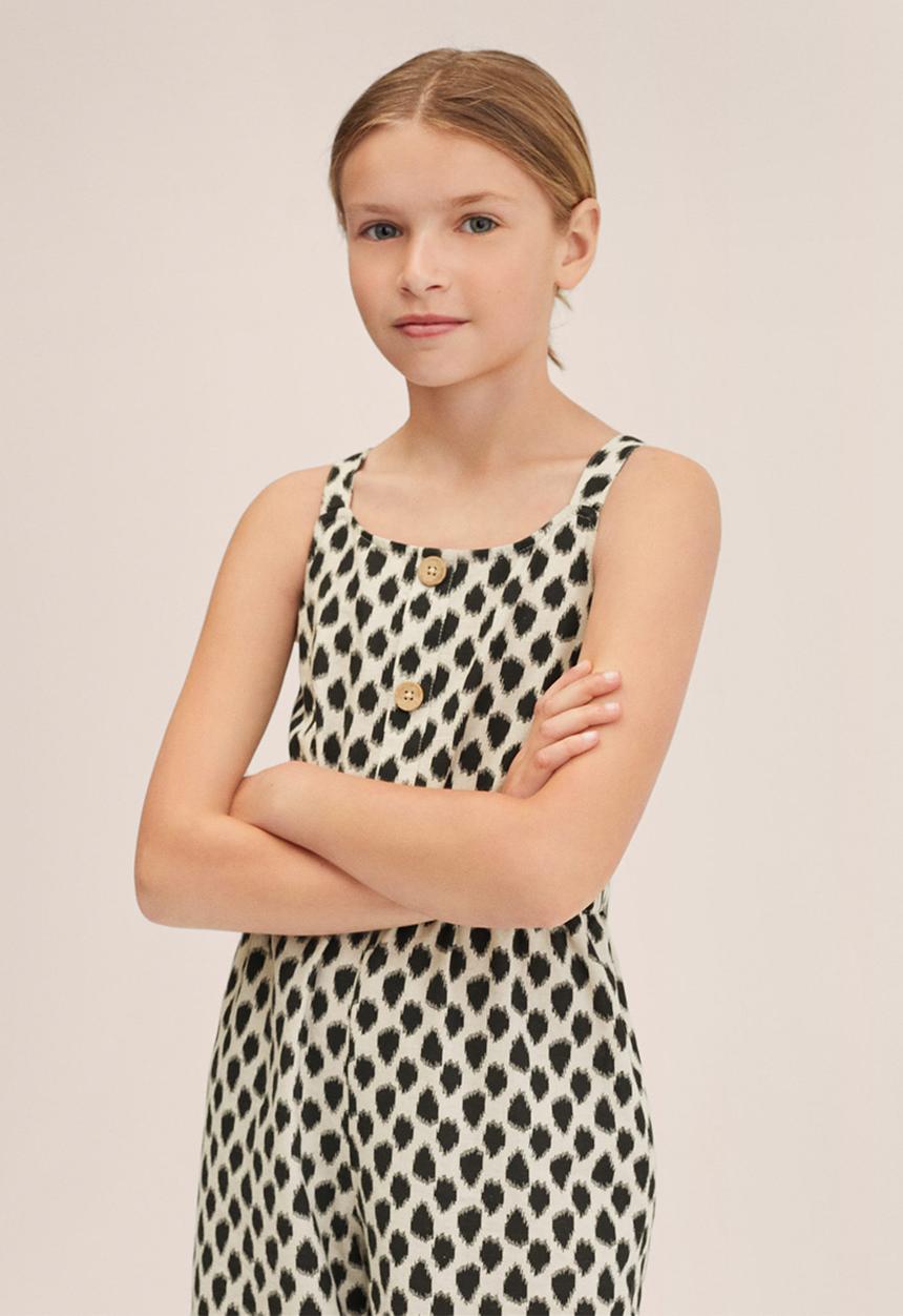 MANGO - One piece suit wood - light beige & black