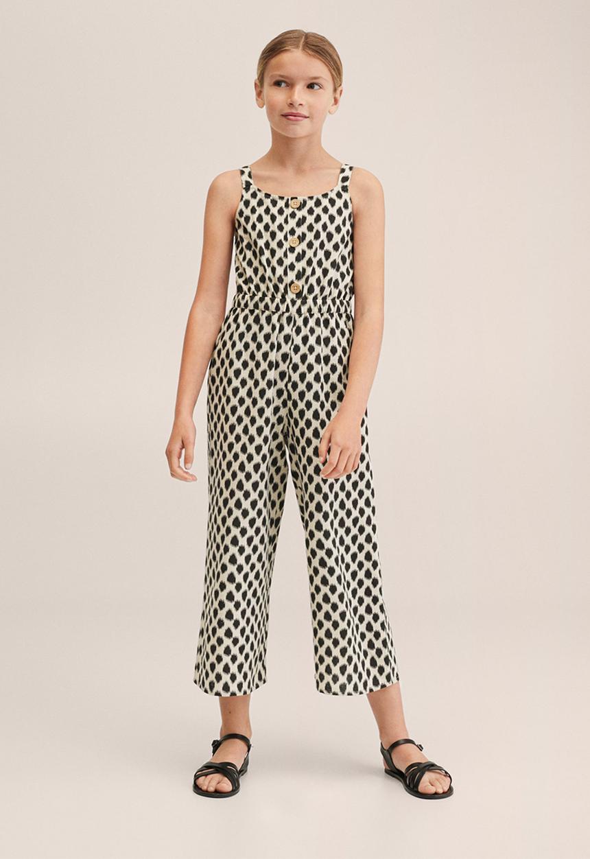 MANGO - One piece suit wood - light beige & black